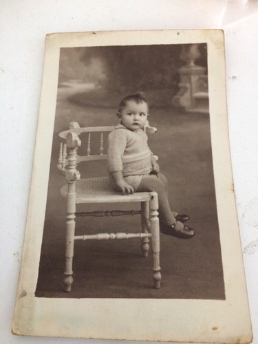 Ancienne cpa bébé sur - cpa, chaise