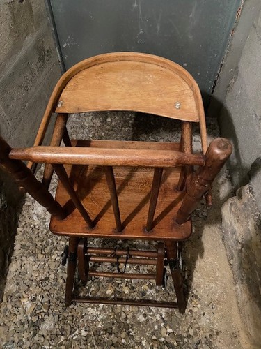 Chaise bébé bois vintage