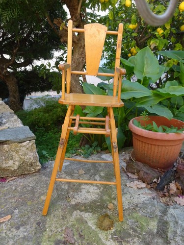 Ancienne chaise haute bois - haute,