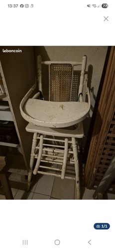 Chaise haute bébé vintage - haute,